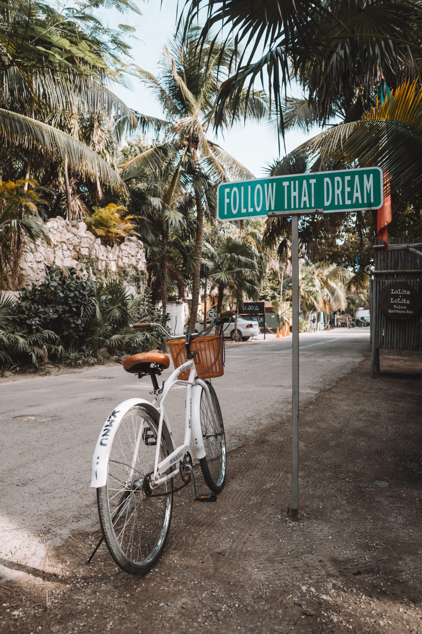 Traveler walking through a colorful city