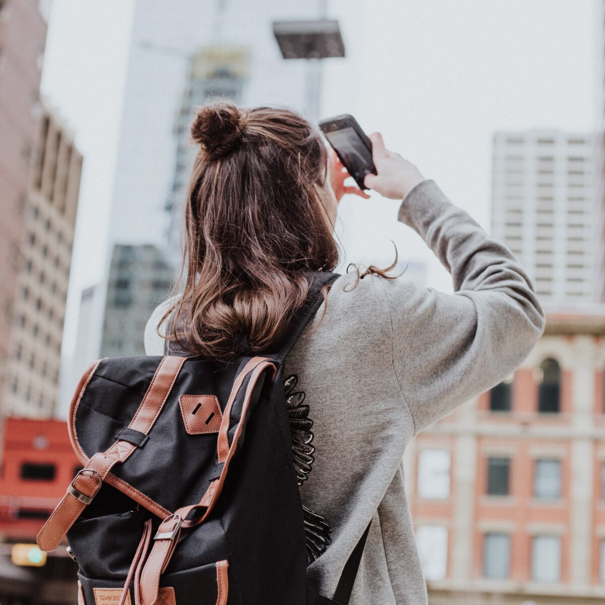 Traveler enjoying a new city